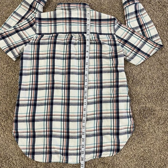 Madewell Women’s Flannel Shirt Plaid Button Front Long Sleeve Pockets - Picture 7 of 8